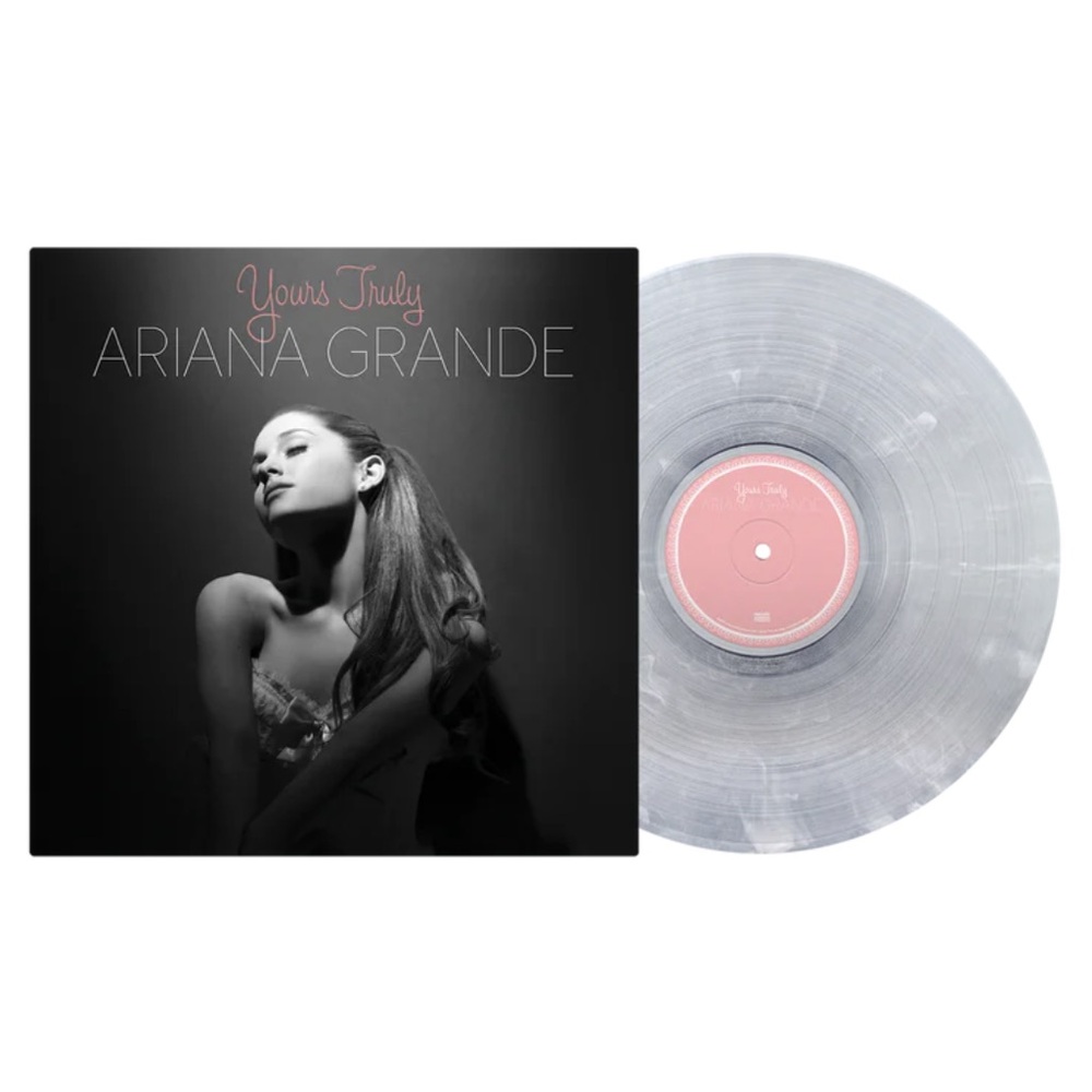 NEW Ariana Grande yours truly clear & white swirl Vinyl LP